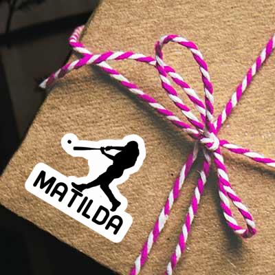 Sticker Baseball Player Matilda Notebook Image