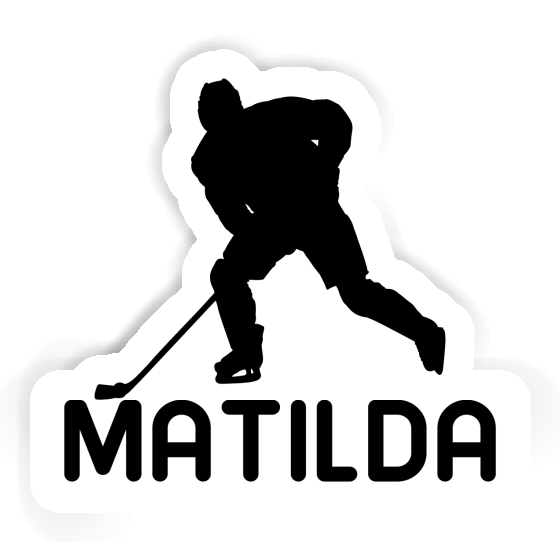Matilda Autocollant Joueur de hockey Laptop Image