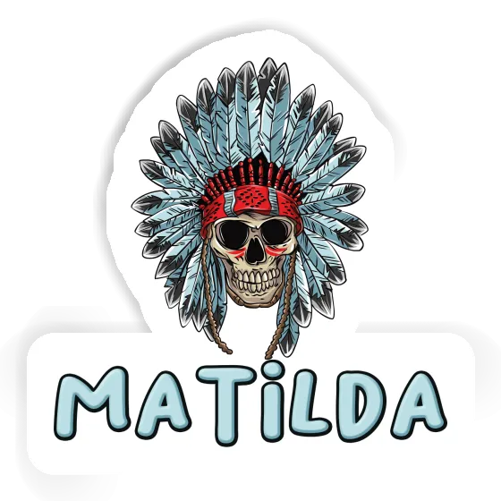 Sticker Matilda Indian Skull Laptop Image