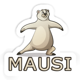 Mausi Sticker Yoga Bear Image