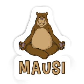 Sticker Mausi Yoga Bear Image