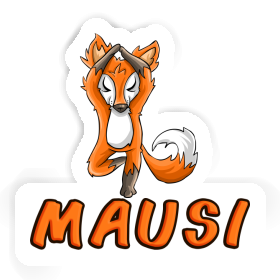 Sticker Mausi Yoga Fox Image