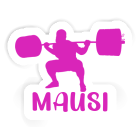 Autocollant Haltérophile Mausi Image