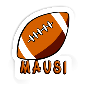 Mausi Autocollant Ballon de rugby Image