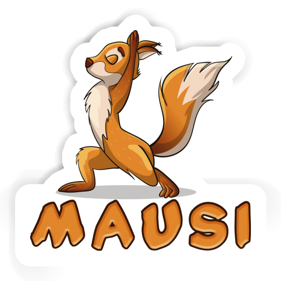Écureuil yoga Autocollant Mausi Écureuil yoga Autocollant Mausi Image