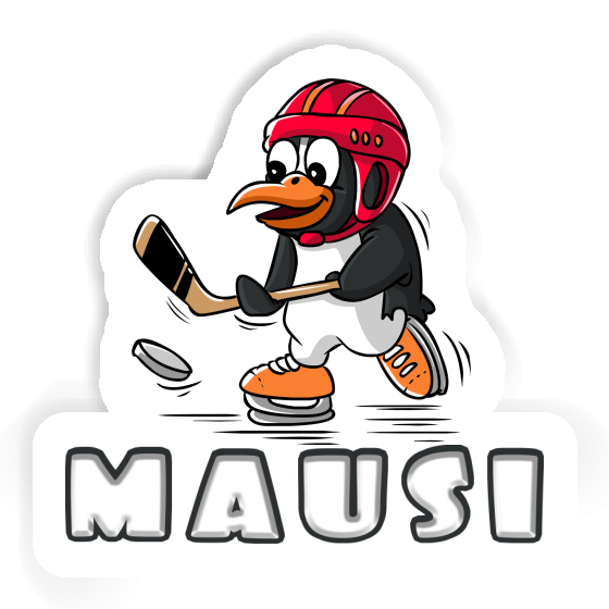 Eishockey-Pinguin Aufkleber Mausi Laptop Image