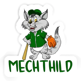 Aufkleber Mechthild Baseball-Katze Image