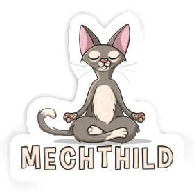 Chat de yoga Autocollant Mechthild Image