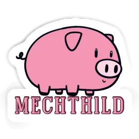 Aufkleber Mechthild Schwein Image