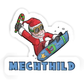 Sticker Mechthild Weihnachts-Snowboarder Image