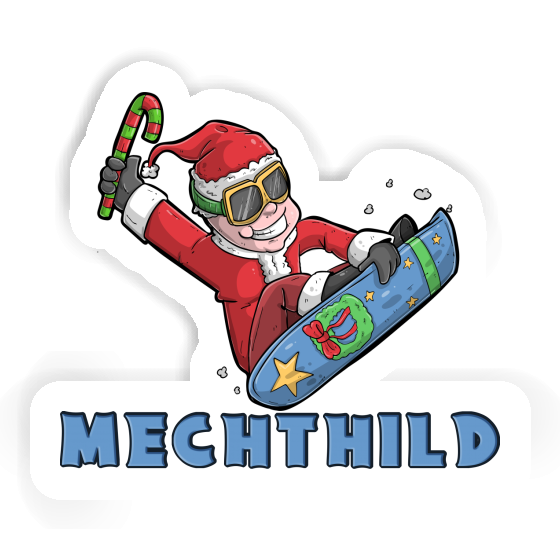 Sticker Mechthild Weihnachts-Snowboarder Notebook Sticker Mechthild Weihnachts-Snowboarder Gift package Image
