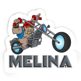 Sticker Motorbike Rider Melina Image