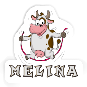 Sticker Melina Skipping Ropes Cow Image