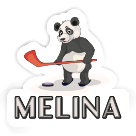 Melina Sticker Ice Hockey Panda Image