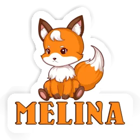 Sitting Fox Sticker Melina Image