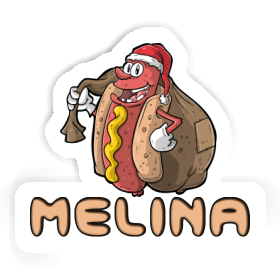 Sticker Melina Christmas Hot Dog Image