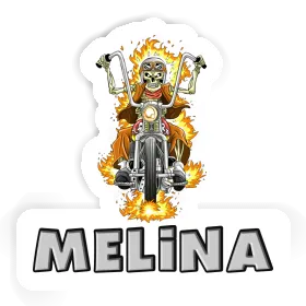 Motorcycle Rider Sticker Melina Image