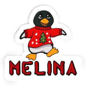 Christmas Penguin Sticker Melina Image