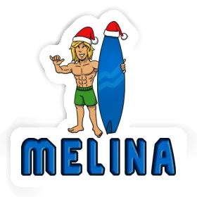 Sticker Christmas Surfer Melina Image