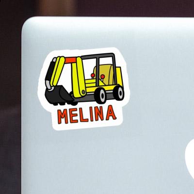 Sticker Mini-Excavator Melina Notebook Image