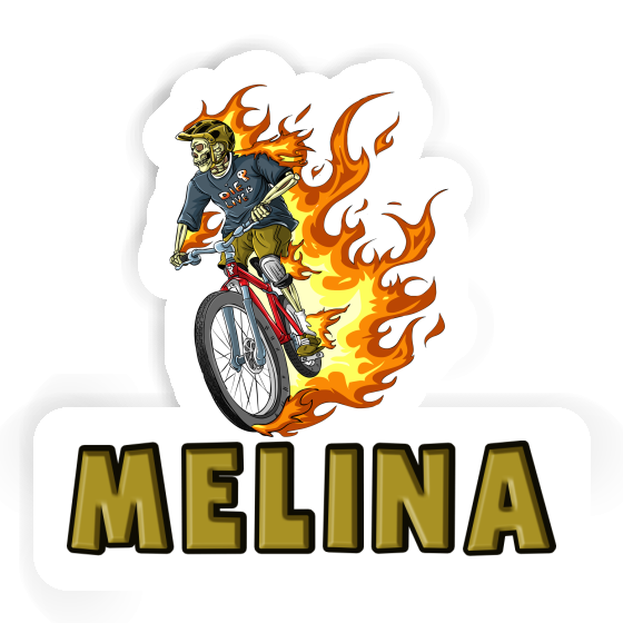 Sticker Mountainbiker Melina Laptop Image