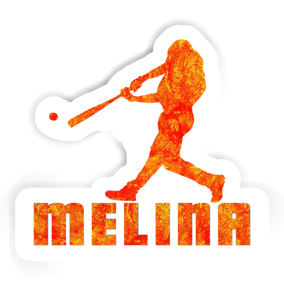 Melina Sticker Baseball Player Notebook Image