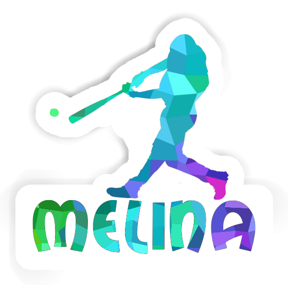 Melina Sticker Baseball Player Laptop Image