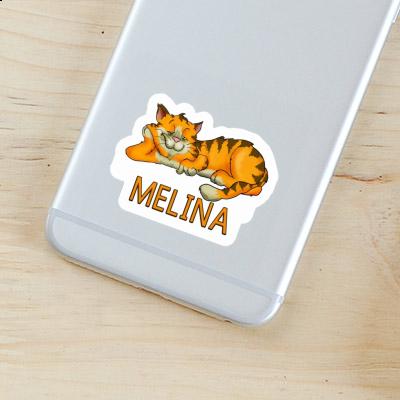 Melina Sticker Chilling Cat Laptop Image