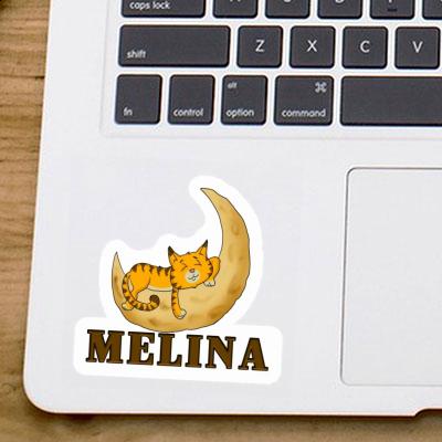 Sleeping Cat Sticker Melina Notebook Image