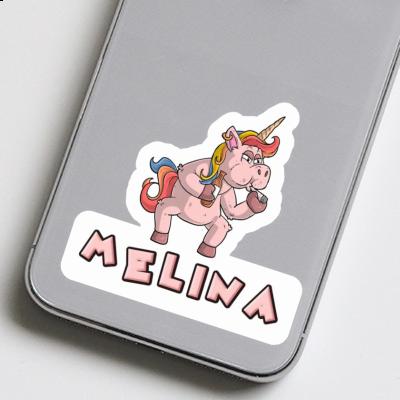 Sticker Smoking Unicorn Melina Notebook Image