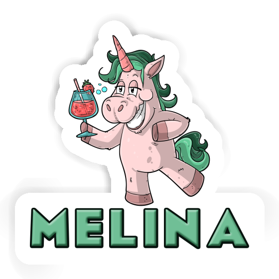 Sticker Melina Party Unicorn Laptop Image