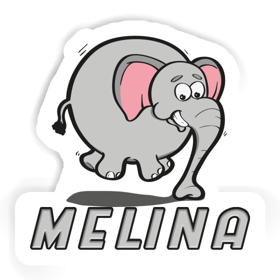 Melina Sticker Jumping Elephant Laptop Image