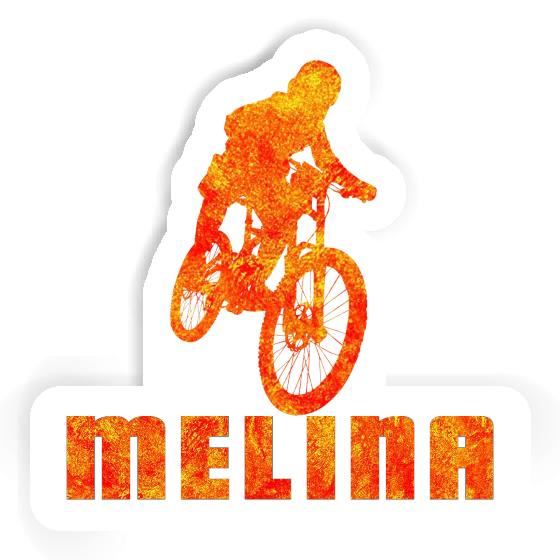 Freeride Biker Sticker Melina Notebook Image