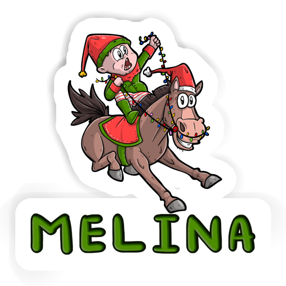 Christmas Horse Sticker Melina Laptop Image