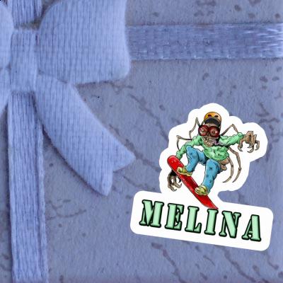 Sticker Snowboarder Melina Notebook Image