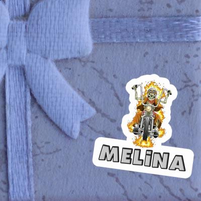 Motorcycle Rider Sticker Melina Image