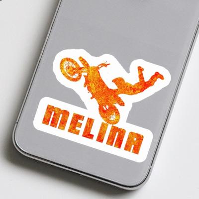 Sticker Motocross Rider Melina Notebook Image