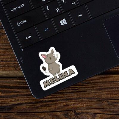 Sticker Melina Rhinoceros Notebook Image