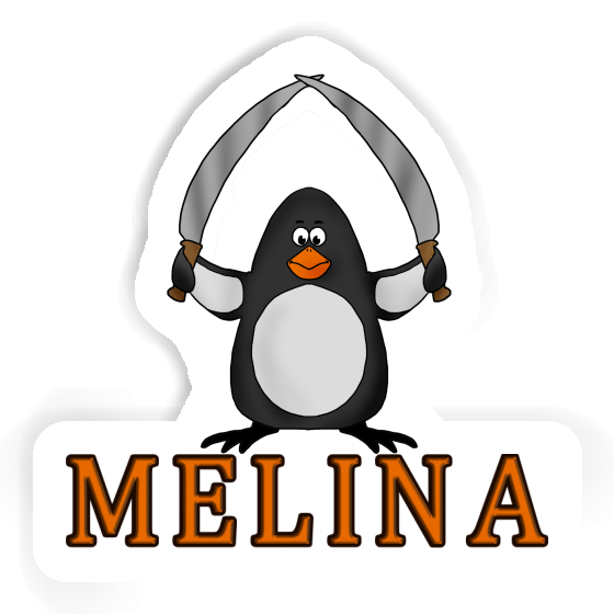 Sticker Melina Fighting Penguin Notebook Image