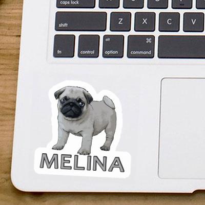 Melina Sticker Pug Notebook Image