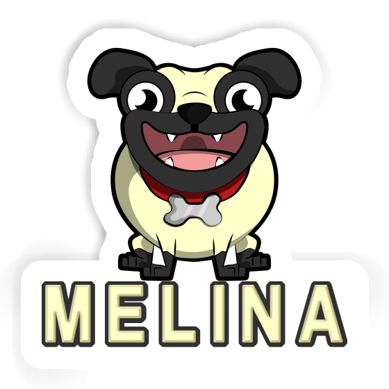 Sticker Melina Pug Laptop Image