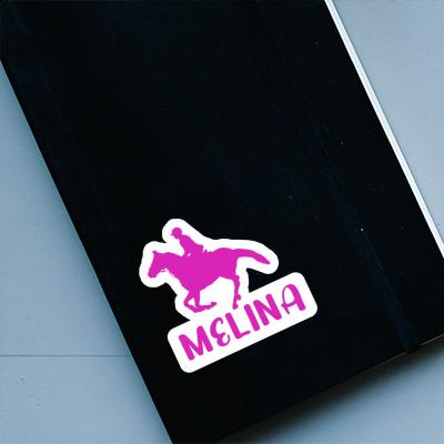 Melina Sticker Horse Rider Laptop Image