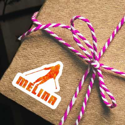 Sticker Melina Skifahrerin Gift package Image