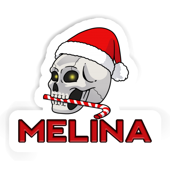 Sticker Melina Christmas Skull Laptop Image