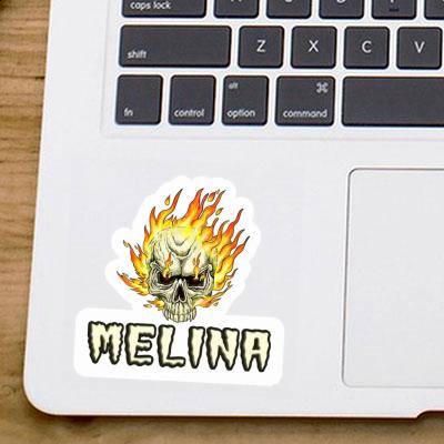 Sticker Melina Skull Laptop Image