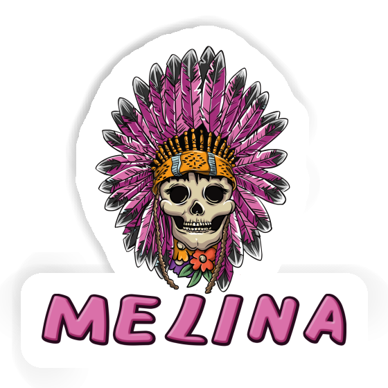 Melina Sticker Womens Skull Notebook Image