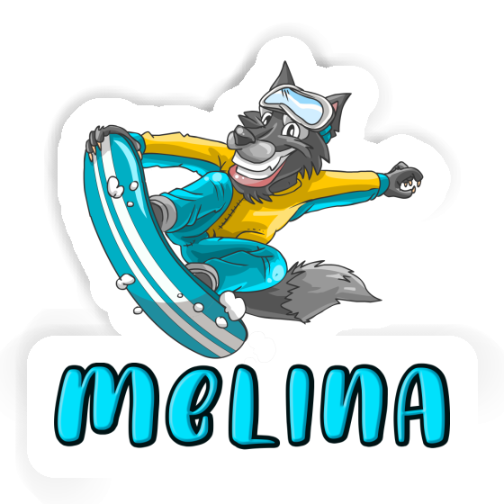 Sticker Melina Snowboarder Notebook Image