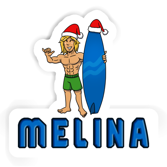 Sticker Christmas Surfer Melina Gift package Image