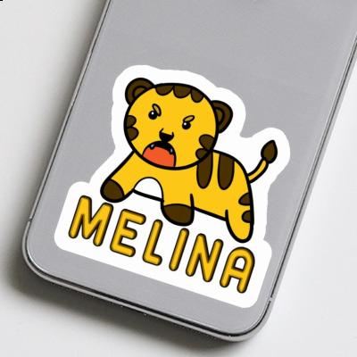 Sticker Baby Tiger Melina Laptop Image