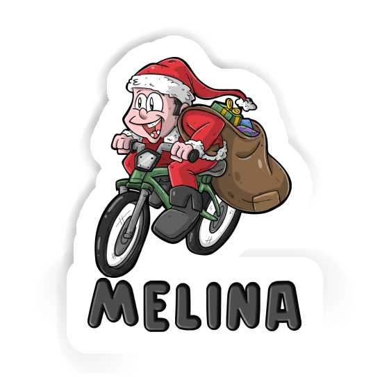 Sticker Bicycle Rider Melina Laptop Image